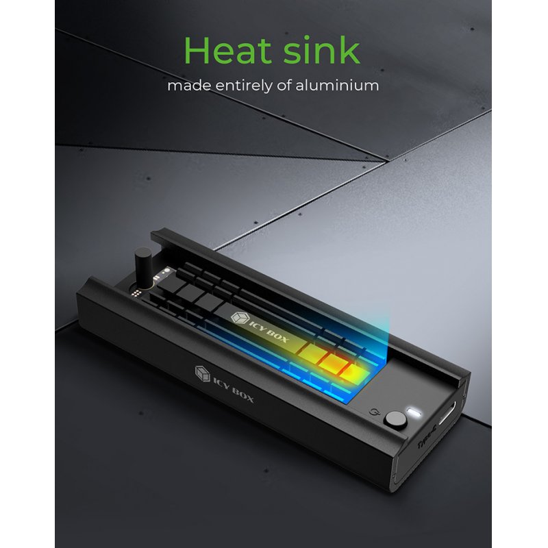 ICY BOX IB-180MC-C31 SSD enclosure Black M.2