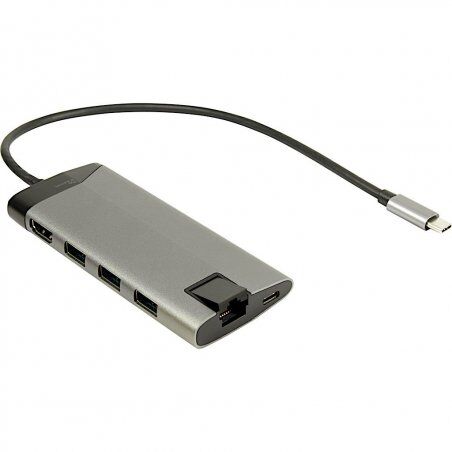 Inter-Tech GDC-802 USB 3.2 Gen 1 (3.1 Gen 1) Type-C Gris