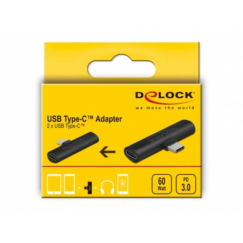 DeLOCK 64114 cable gender changer USB Type-C 2 x USB Type-C Black