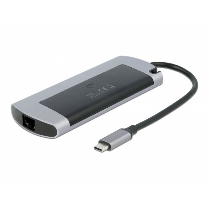 DeLOCK 87767 station d'accueil Avec fil USB 3.2 Gen 1 (3.1 Gen 1) Type-C Gris