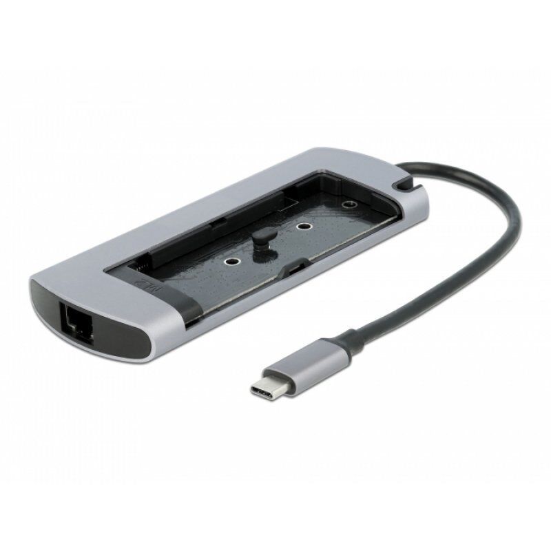 DeLOCK USB-C DS M.2 Slot-4K HDMI/USB/LAN | +PD 3,0