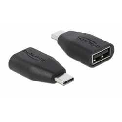 DeLOCK 66528 cable gender changer USB Type-C USB Type-A Black