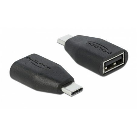 DeLOCK 66528 changeur de genre de câble USB Type-C USB Type-A Noir