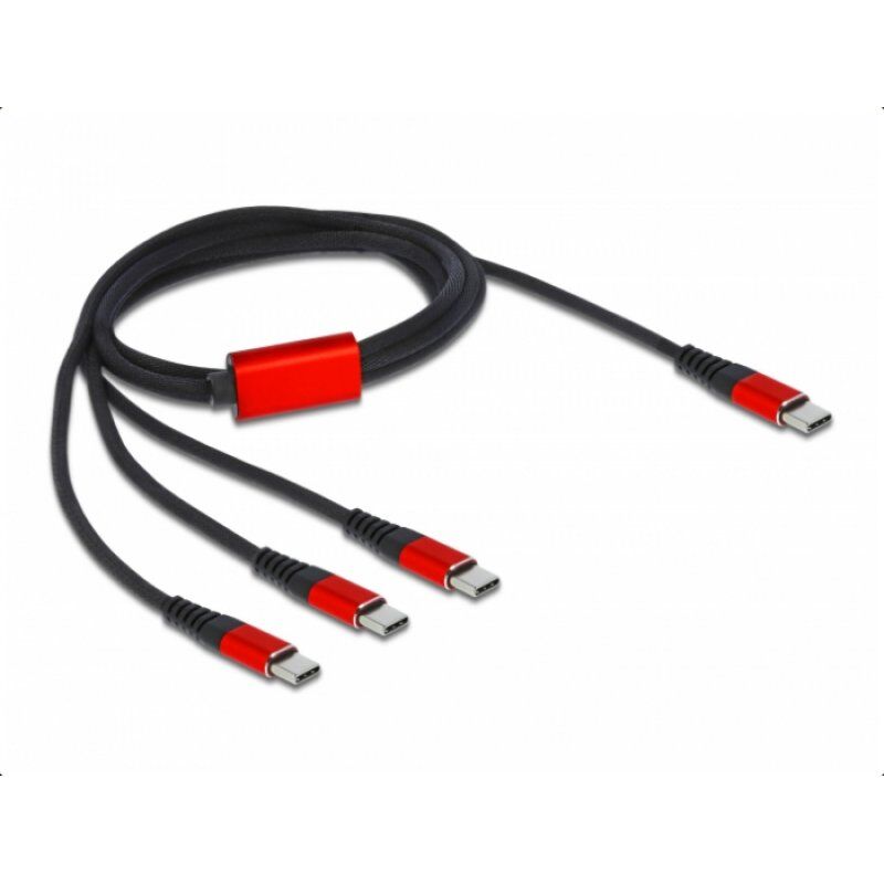 DeLOCK 86713 USB cable 1 m USB 2.0 USB C Black, Red