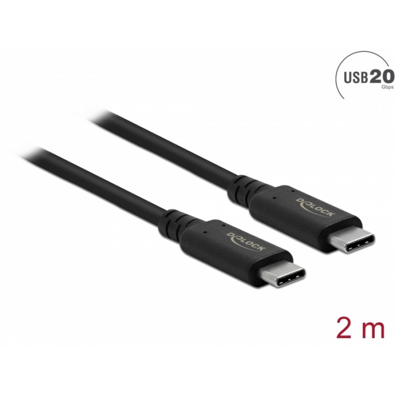 DeLOCK Kabel USB4 20Gbps           2m bk | 86980