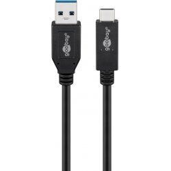 Wentronic 41073 USB cable 0.5 m USB 3.2 Gen 2 (3.1 Gen 2) USB A USB C Black