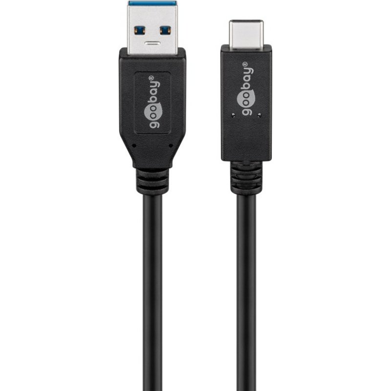 goobay USB-A St USB C St        bk 0,5m | Verlängerung USB 3.1 Generation 2