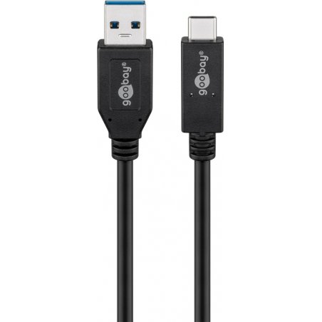 goobay USB-A St USB C St        bk 0,5m | Verlängerung USB 3.1 Generation 2