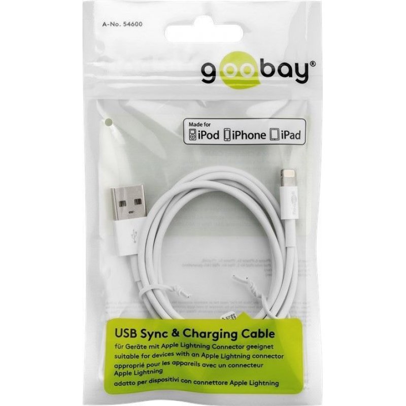 Goobay Lightning USB Charging and Sync Cable, 0.5 m