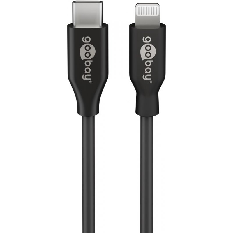 goobay Kabel Lightning USB-C     bk 0,5m | 39428