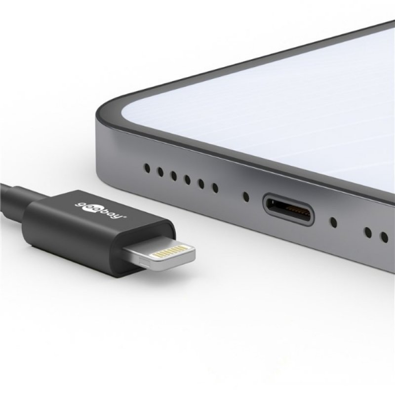 goobay Kabel Lightning USB-C     bk 0,5m | 39428
