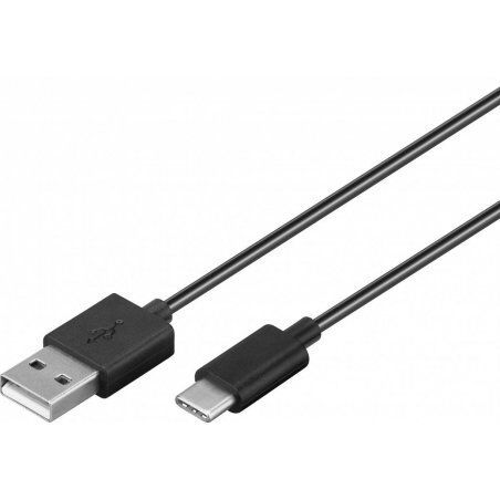 Goobay 45735 câble USB 1 m USB 2.0 USB A USB C Noir