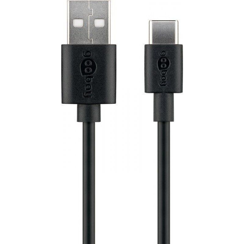 goobay Kabel USB-C/A 2.0         bk 1,0m | 45735