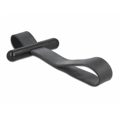 DeLOCK Kabelbinder mit Gummischlaufe schwarz cable tie Rubber Black