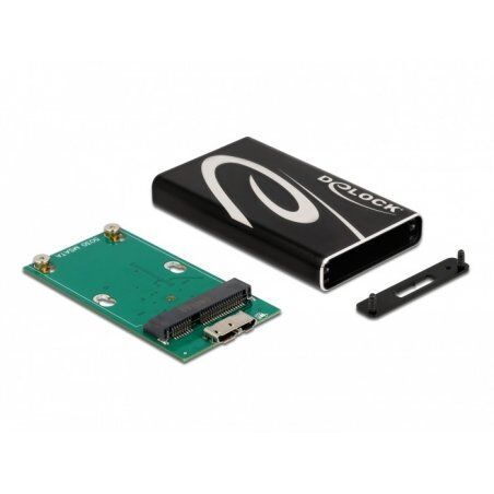 DeLOCK 42006 Boîtier de disques de stockage Enceinte ssd Noir