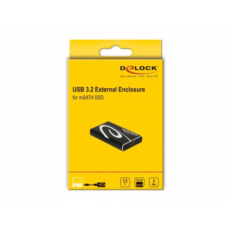 DeLOCK 42006 Boîtier de disques de stockage Enceinte ssd Noir