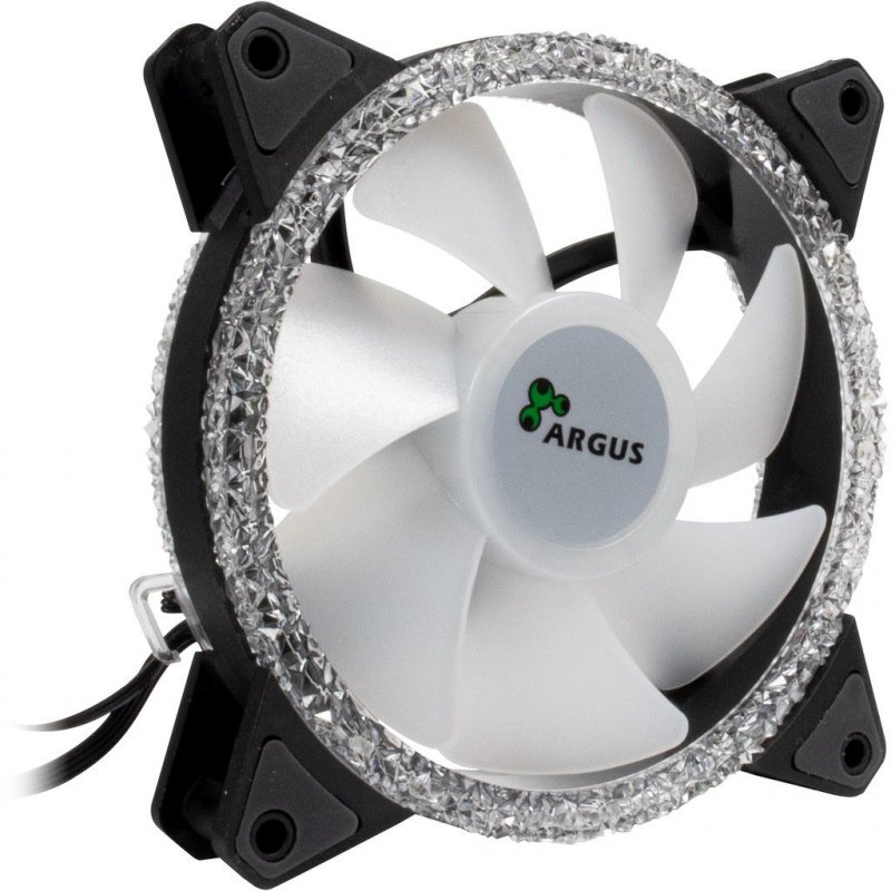 Inter-Tech Argus RS-07 Boitier PC Ventilateur 12 cm Noir, Blanc