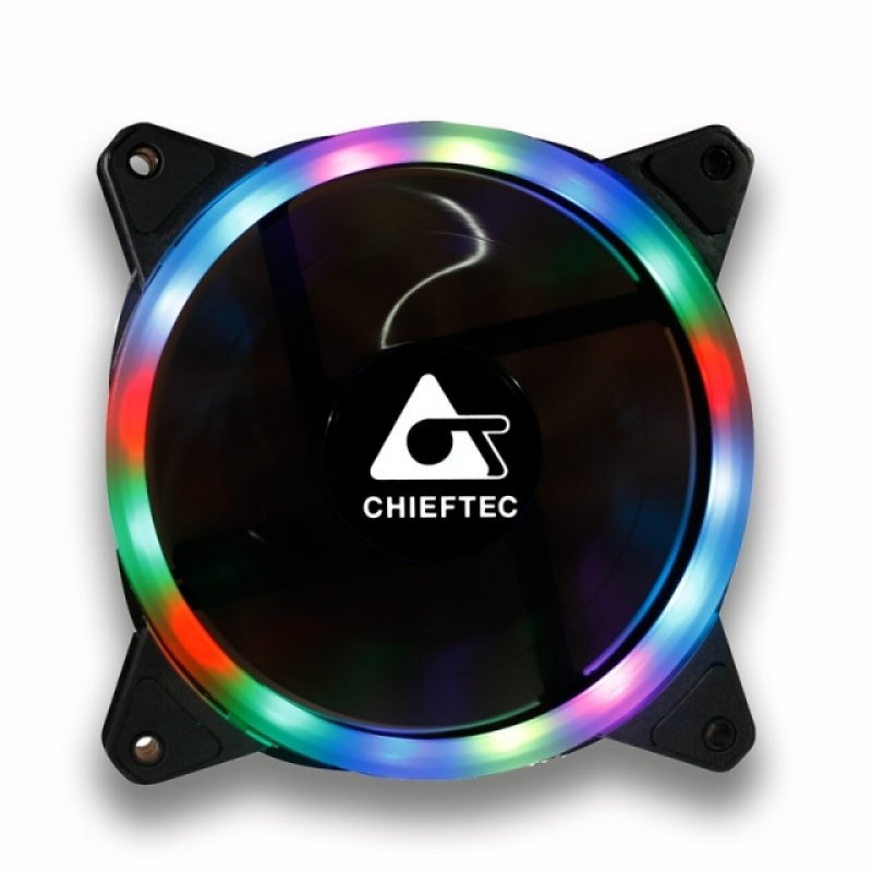 Chieftec AF-12RGB système de refroidissement d’ordinateur Ventilateur 12 cm Noir 1 pièce(s)