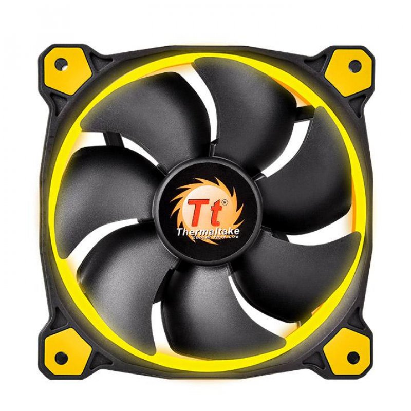 Thermaltake Riing 14 Boitier PC Ventilateur 14 cm Noir, Jaune