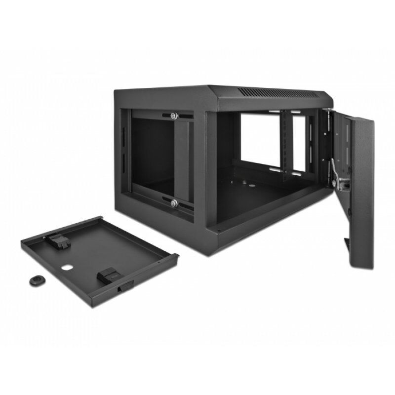 DeLOCK 43379 rack cabinet 4U Wall mounted rack Black