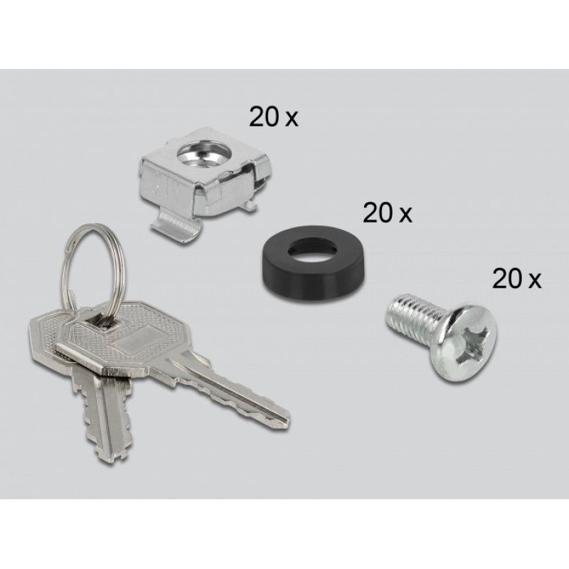 Delock 10" Netzwerksch. +Glastür 4HE bk | 43379