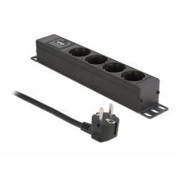 DeLOCK 66818 surge protector Black 4 AC outlet(s) 220 - 250 V 1.5 m