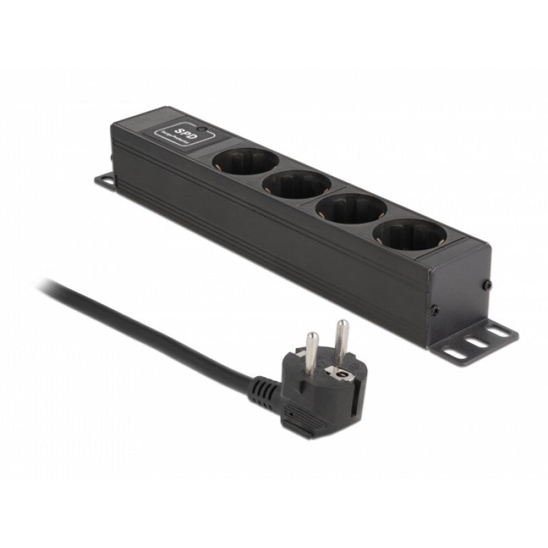 DeLOCK 66818 surge protector Black 4 AC outlet(s) 220 - 250 V 1.5 m