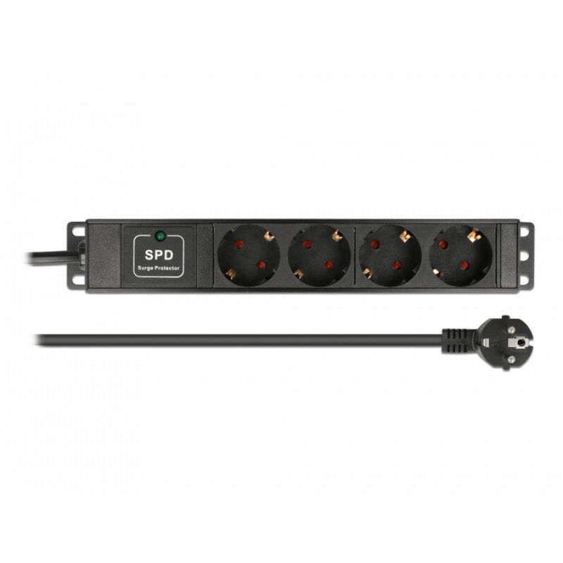 DeLOCK 66818 surge protector Black 4 AC outlet(s) 220 - 250 V 1.5 m