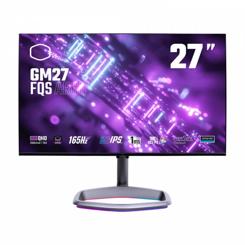 Cooler Master Gaming GM27-FQS ARGB LED display 68,6 cm (27") 2560 x 1440 pixels Quad HD Noir