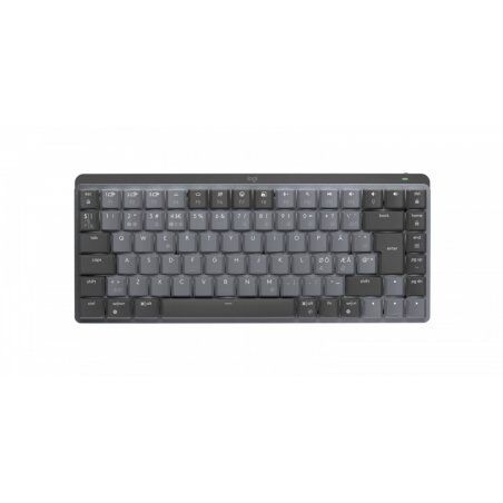 Logitech MX Mini Mechanical clavier RF sans fil + Bluetooth QWERTY Danois, Finlandais, Norvégien, Suédois Graphite, Gr