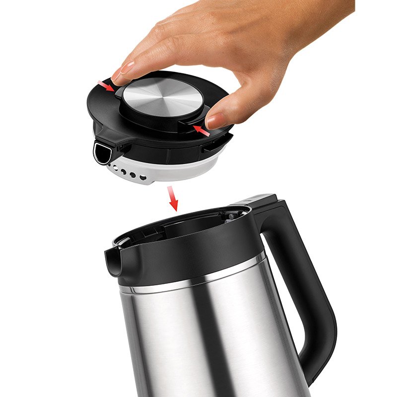 Unold Thermo electric kettle 1.5 L 1800 W Black, Stainless steel