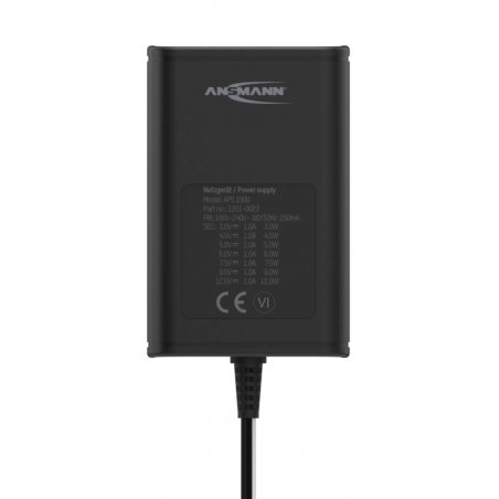 Ansmann 1201-0023 adaptateur de puissance & onduleur Intérieure 12 W Noir