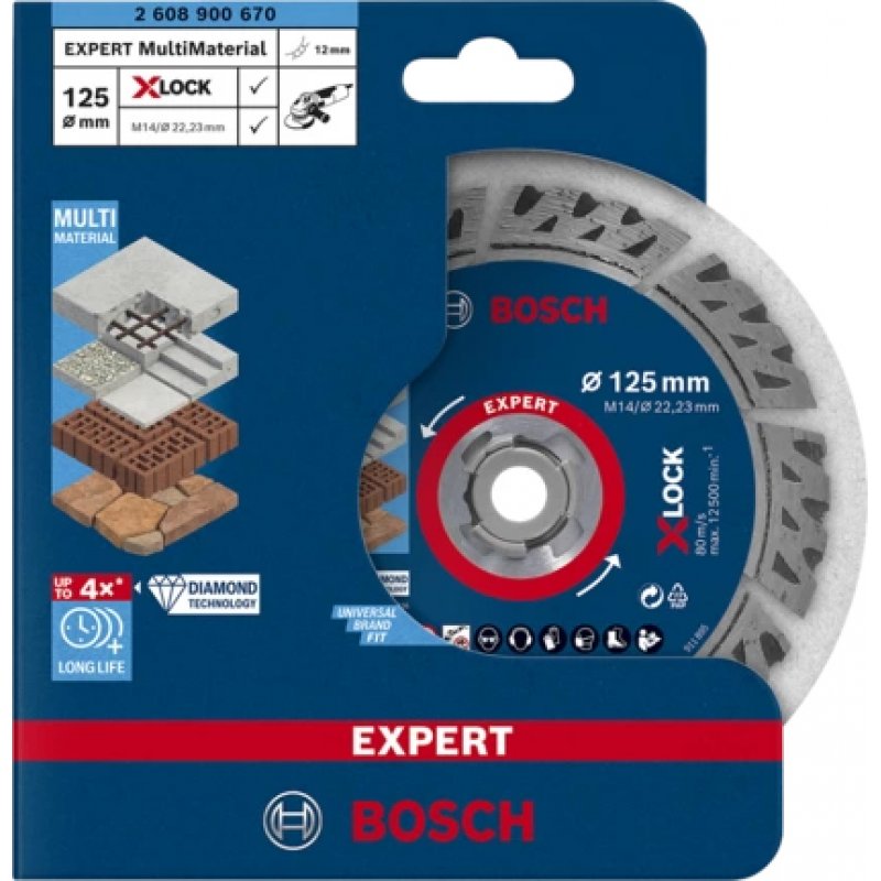 Bosch X-LOCK MultiMat 125x22,23x2,4x12  2608900670 EXPERT RANGE