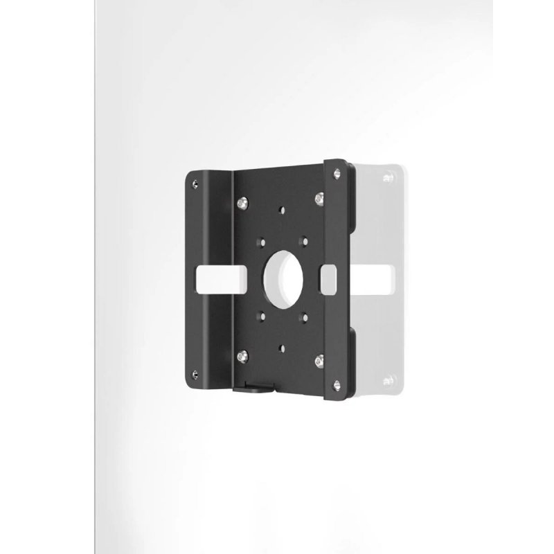 GLASS MOUNT BRACKET WITH SECURITY SLOT BLACK