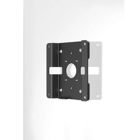 GLASS MOUNT BRACKET WITH SECURITY SLOT BLACK