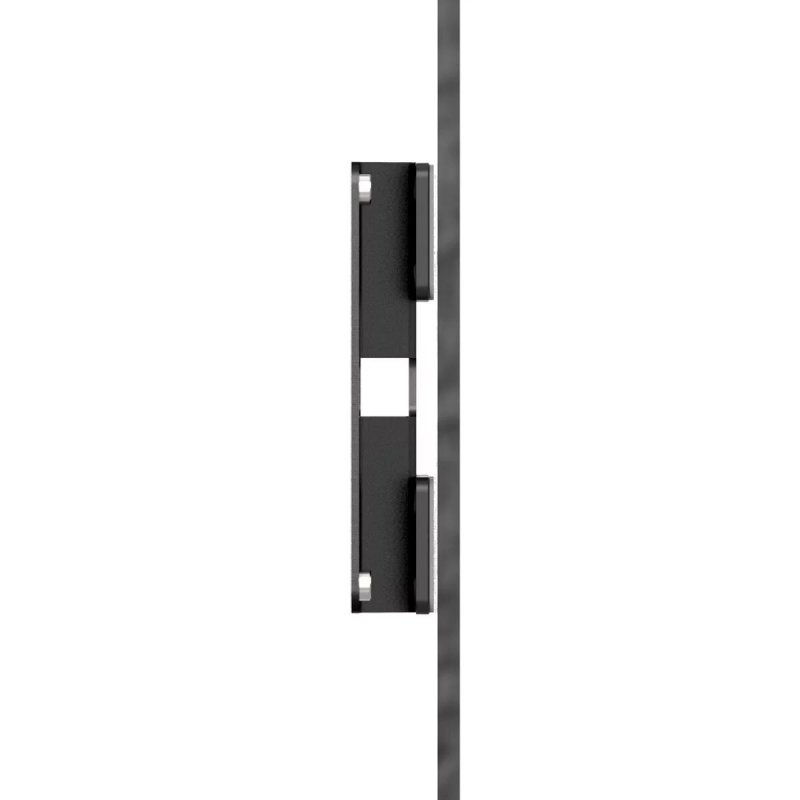 GLASS MOUNT BRACKET WITH SECURITY SLOT BLACK