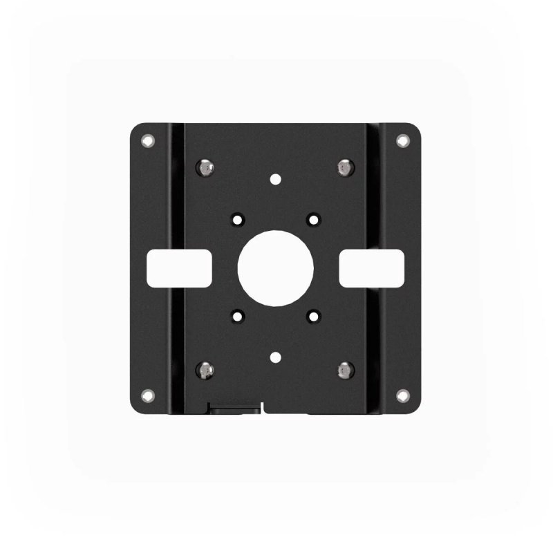 GLASS MOUNT BRACKET WITH SECURITY SLOT BLACK