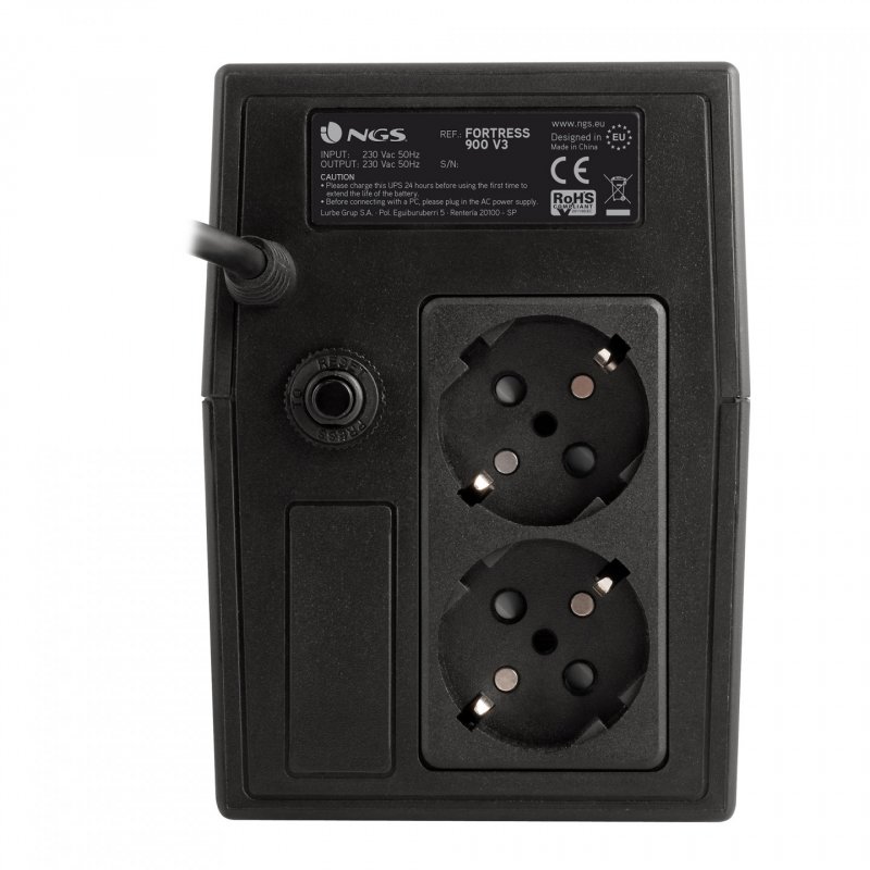 NGS ﻿﻿FORTRESS 900 V3 uninterruptible power supply (UPS) Standby (Offline) 0.9 kVA 720 W 2 AC outlet(s)