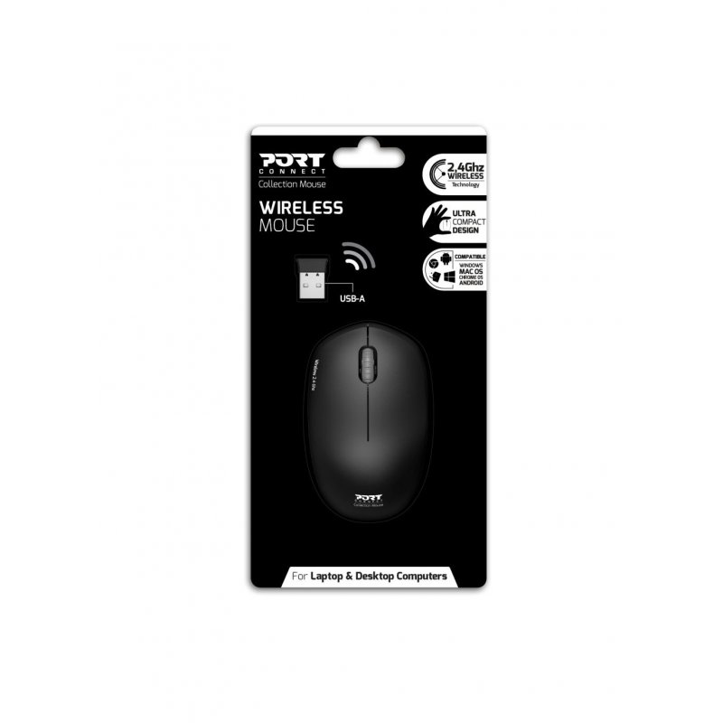 Port Designs 900540 mouse Ambidextrous RF Wireless Optical 1600 DPI