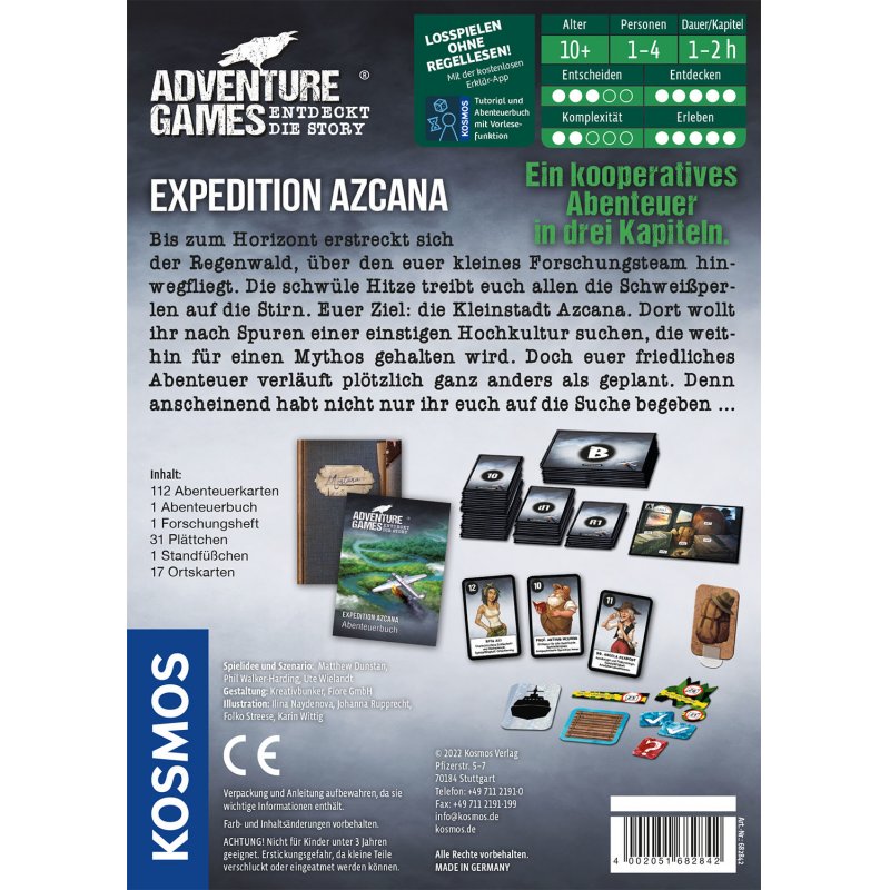 Kosmos Adventure Games - Expedition Azcana Board game Travel/adventure