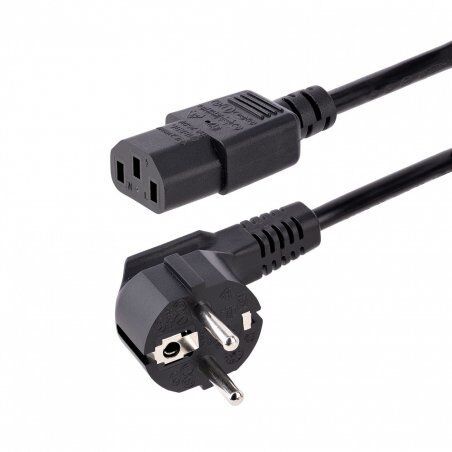 StarTech.com 3m (10ft) Computer Power Cord, 18AWG, EU Schuko to C13 Power Cord, 250V 10A, Black Replacement AC Cord, TV/