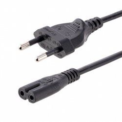 LAPTOP POWER CORD - 2M (6FT) - EU PLUG TO C7 - 18AWG