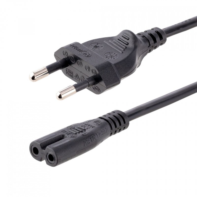 LAPTOP POWER CORD - 2M (6FT) - EU PLUG TO C7 - 18AWG