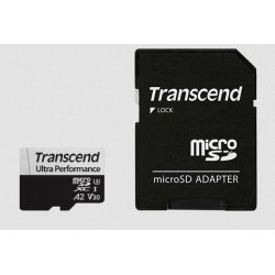 TRANSCEND 64Go microSD w/adp UHS-I U3 A2