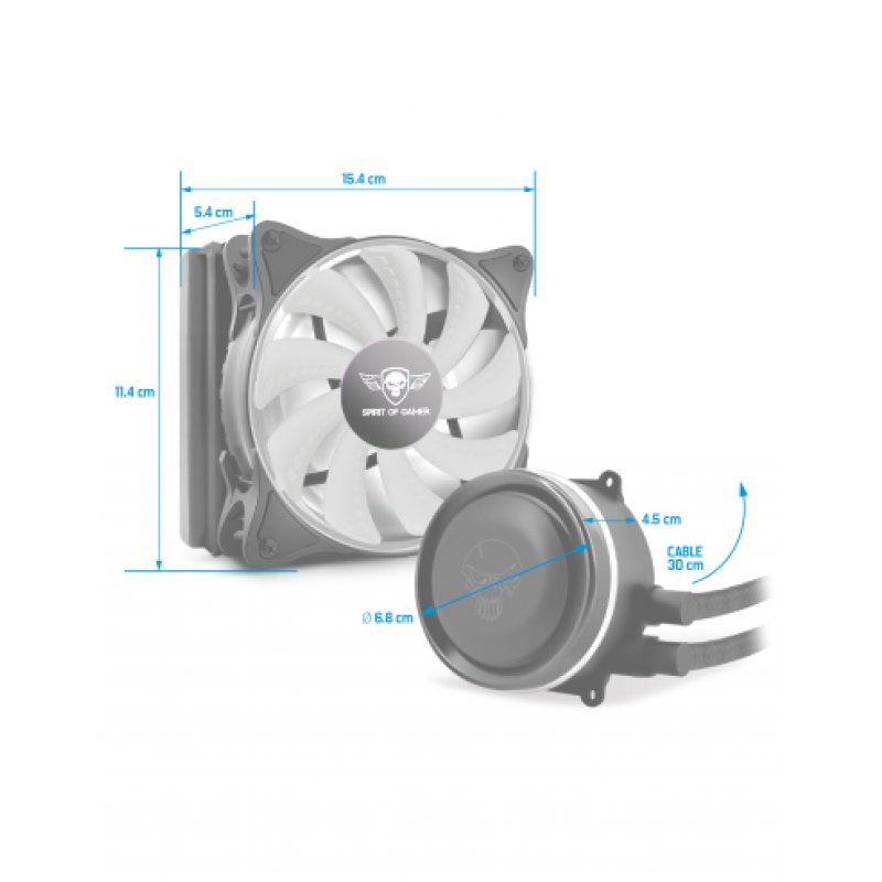 Kit Watercooling LIQUID FORCE CPU COOLER 120MM ARGB.