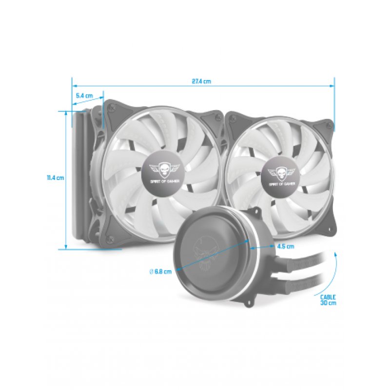 Kit Watercooling LIQUID FORCE CPU COOLER 240MM ARGB.