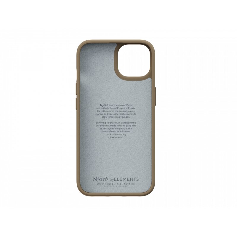 Njord byELEMENTS Suede Comfort+ Case - iPhone 14 - Camel