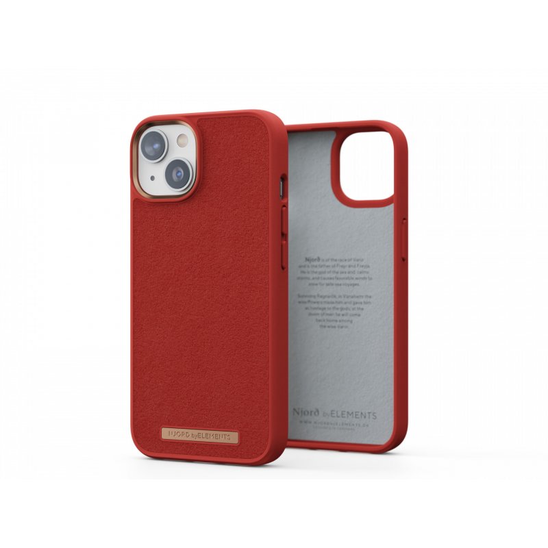 Njord byELEMENTS Suede Comfort+ Case - iPhone 14 - Burnt Orange