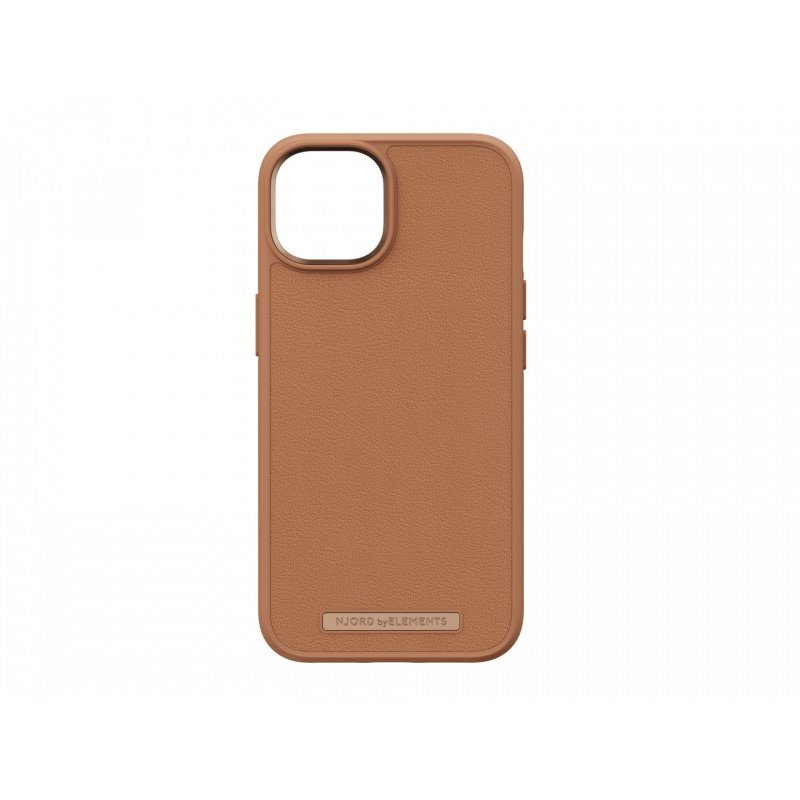 Njord byELEMENTS Genuine Leather Case for Apple iPhone 14, Cognac