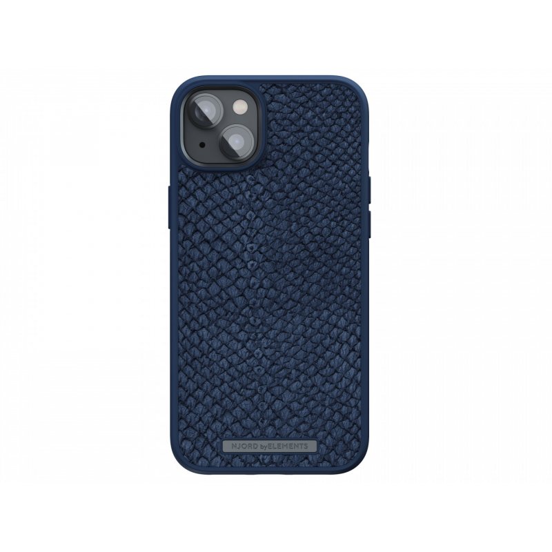 Njord byELEMENTS Salmon Leather Magsafe Case - iPhone 14 Plus - Blue